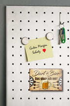 Magnet ''Dart & Bier (braun)'' 9x6x0,3cm