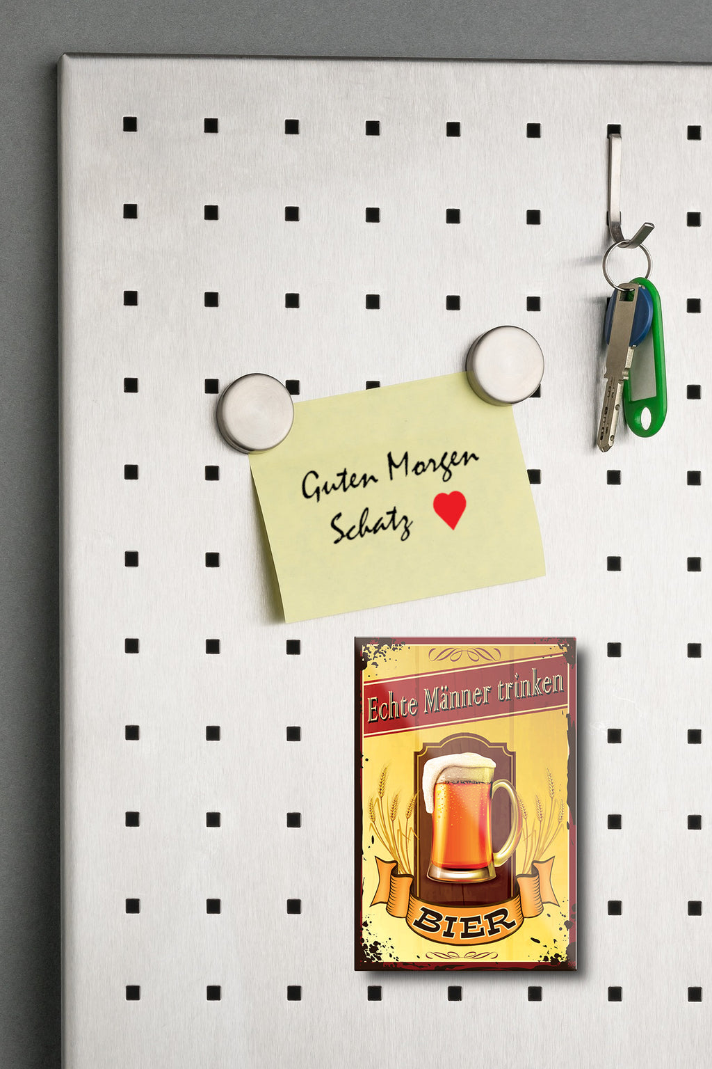 Magnet ''Echte Männer trinken Bier'' 9x6x0,3cm