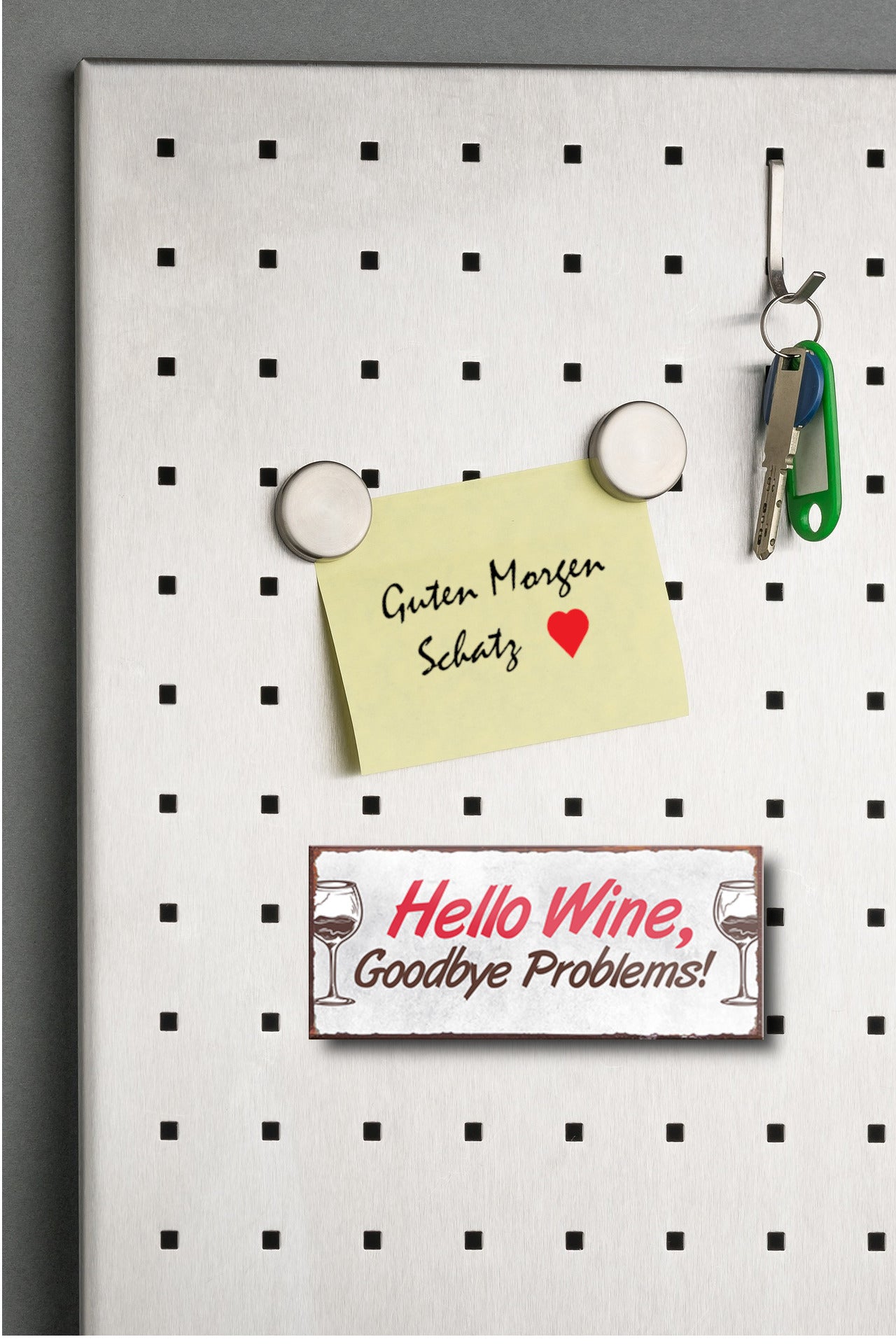 Magnet ''Hello Wine, Goodbye Problems'' 9,3x4cm