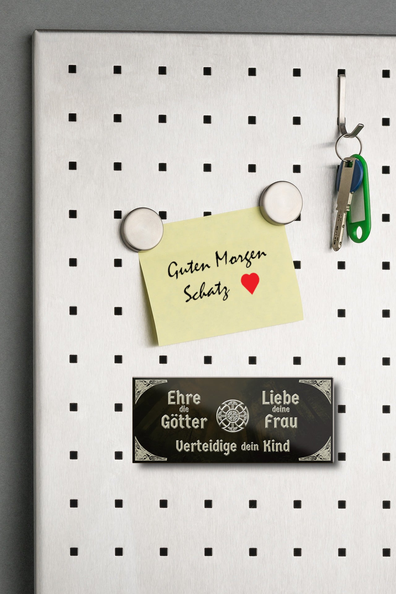 Magnet ''Ehre die Götter Liebe deine Frau'' 9,3x4cm