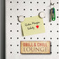 Magnet ''Grill & Chill Lounge'' 9,3x4cm