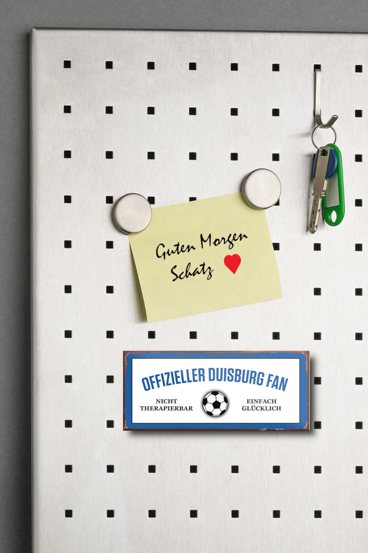 Magnet ''Offizieller Duisburg Fan'' 9,3x4cm