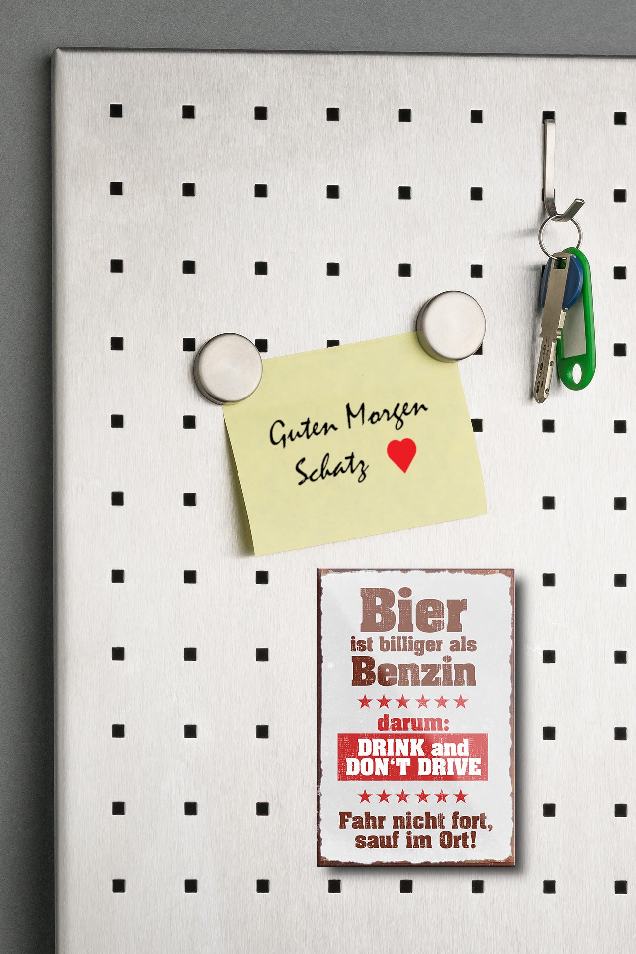 Magnet ''Bier ist billiger als Benzin'' 9x6x0,3cm