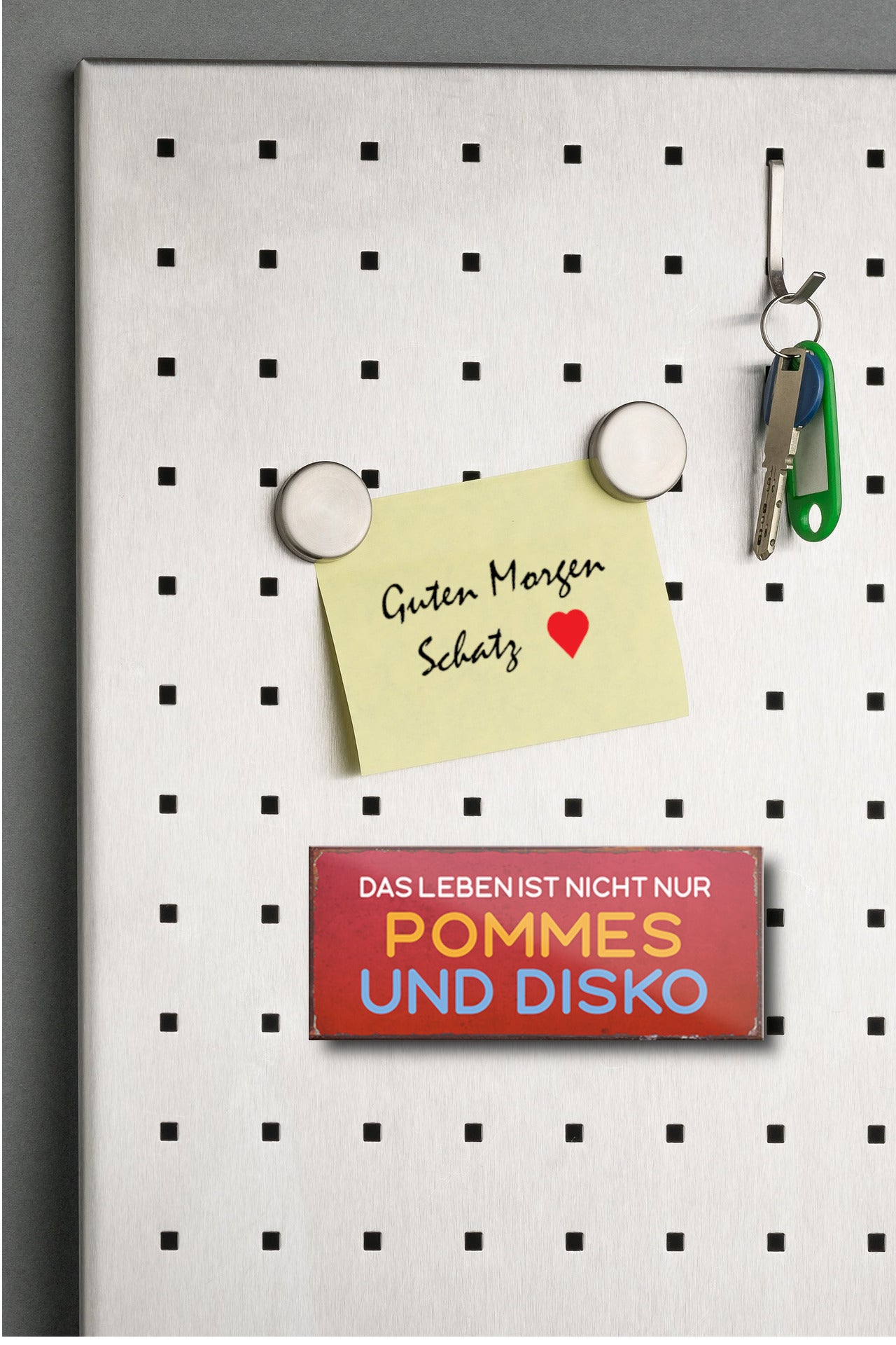 Magnet ''Das Leben ist nicht nur Pommes und Disko'' 9,3x4cm