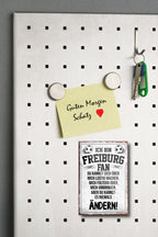 Magnet ''Freiburg Fan (schwarze schrift)'' 9x6x0,3cm