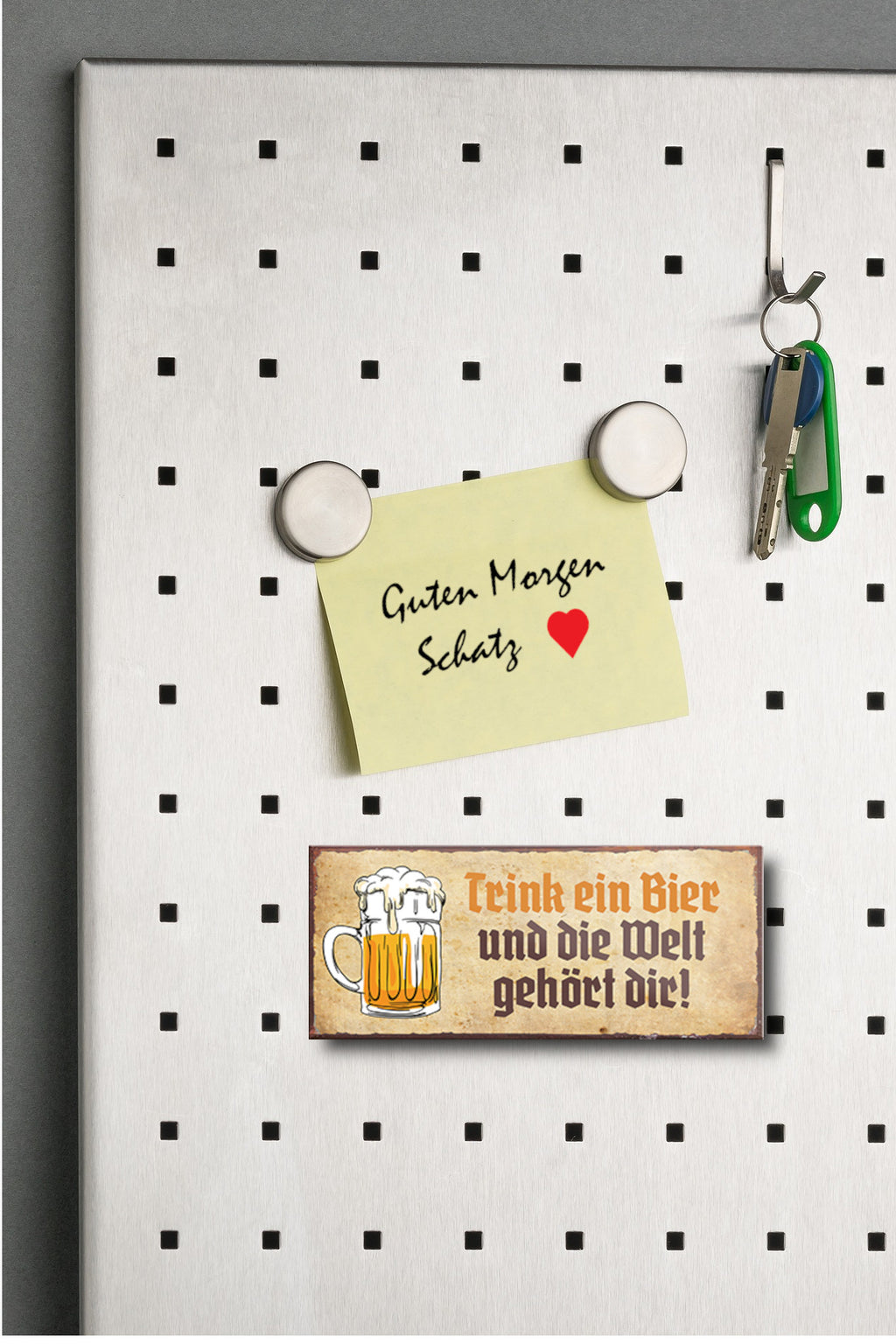 Magnet ''Trink ein Bier und die Welt gehört dir'' 9,3x4cm