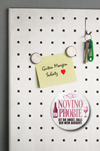 Magnet ''Novinophobie (grau)'' 8x8x0,3cm