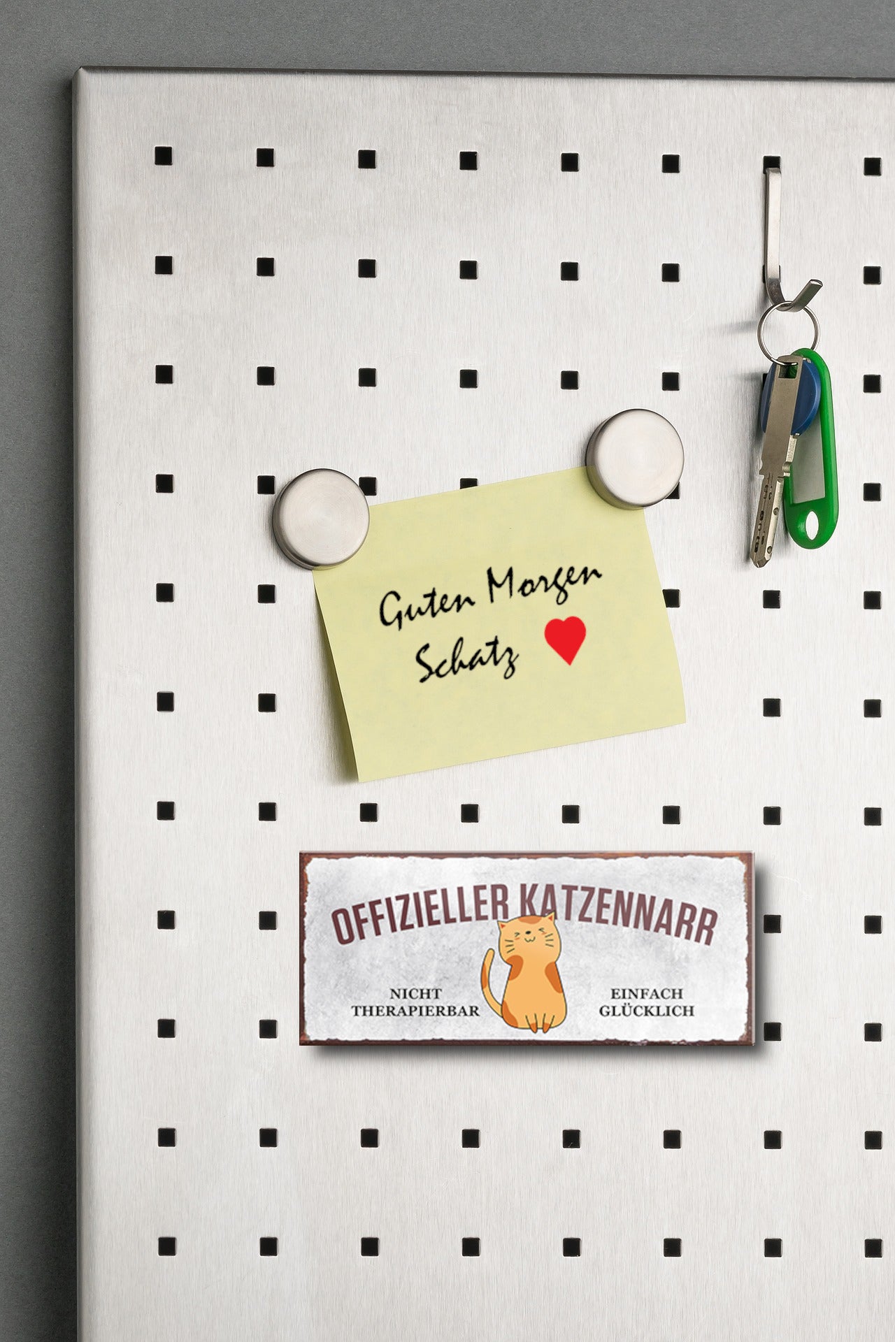 Magnet ''Offizieller Katzennaar (grau)'' 9,3x4cm