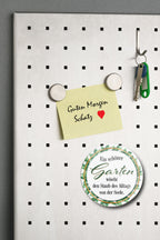 Magnet ''Ein schöner Garten wischt den Staub'' 8x8x0,3cm