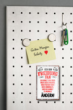 Magnet ''Freiburg Fan (rote schrift)'' 9x6x0,3cm