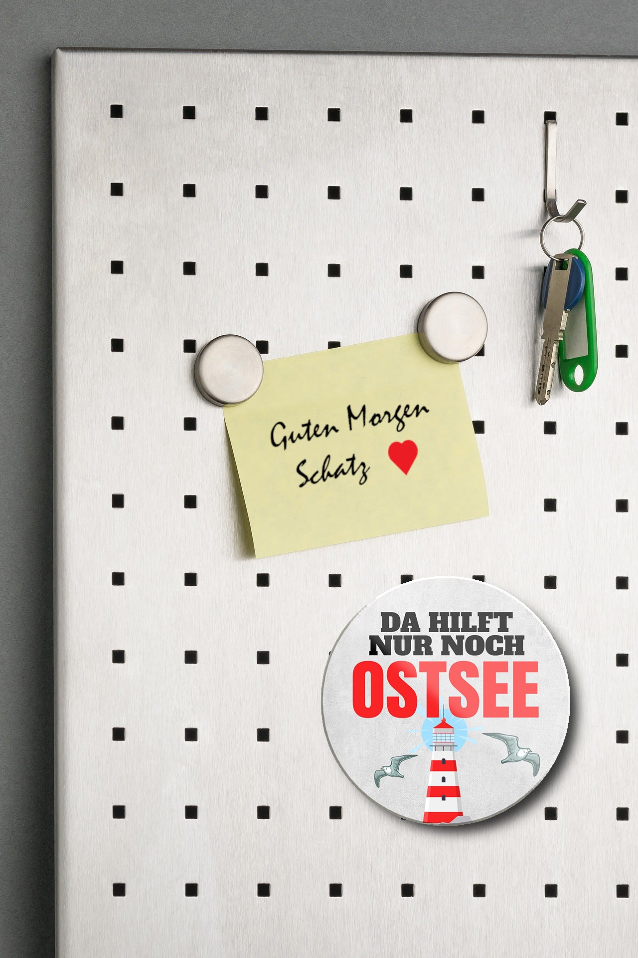 Magnet ''Da hilft nur noch Ostsee'' 8x8x0,3cm