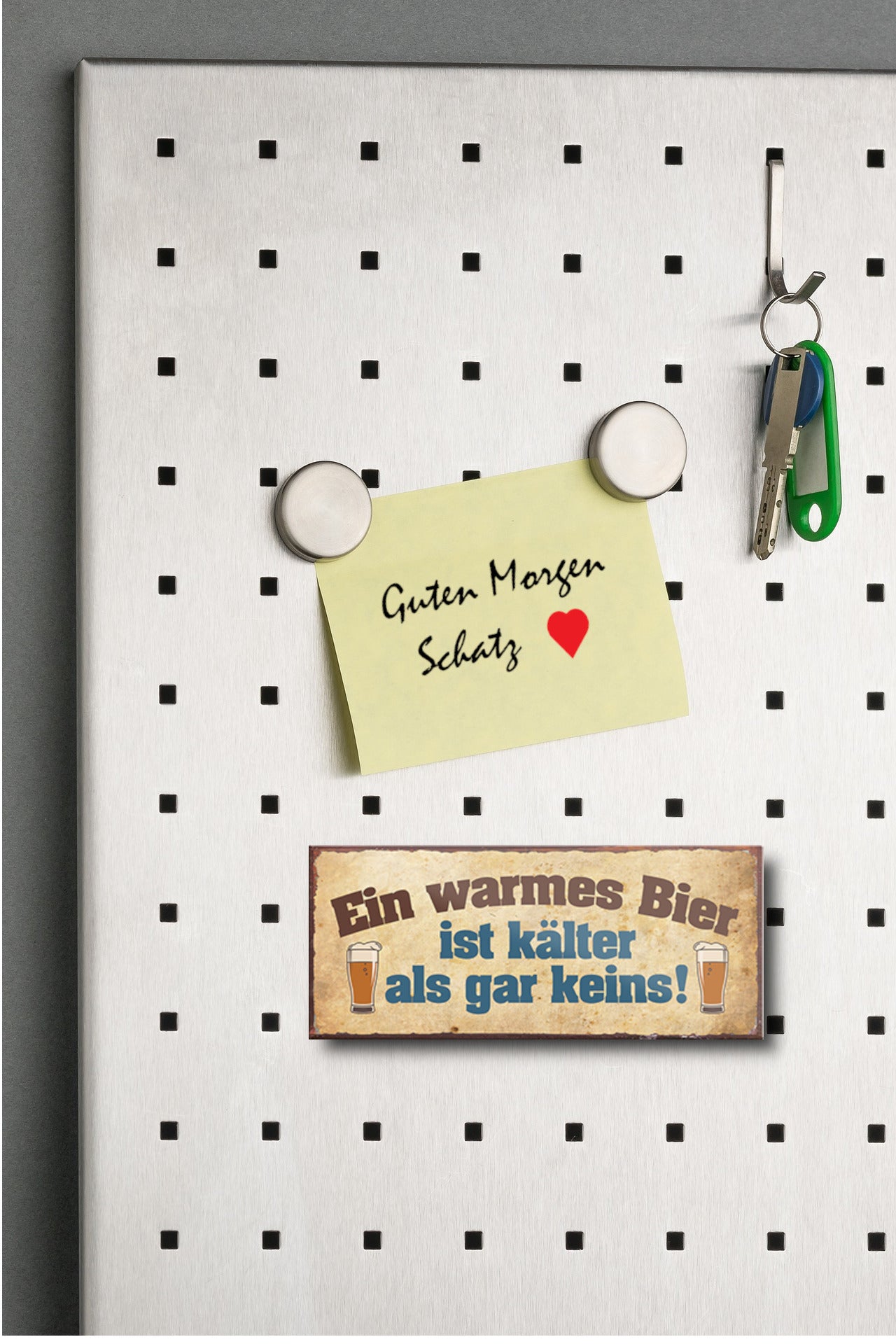 Magnet ''Ein warmes Bier ist kälter als gar keins'' 9,3x4cm