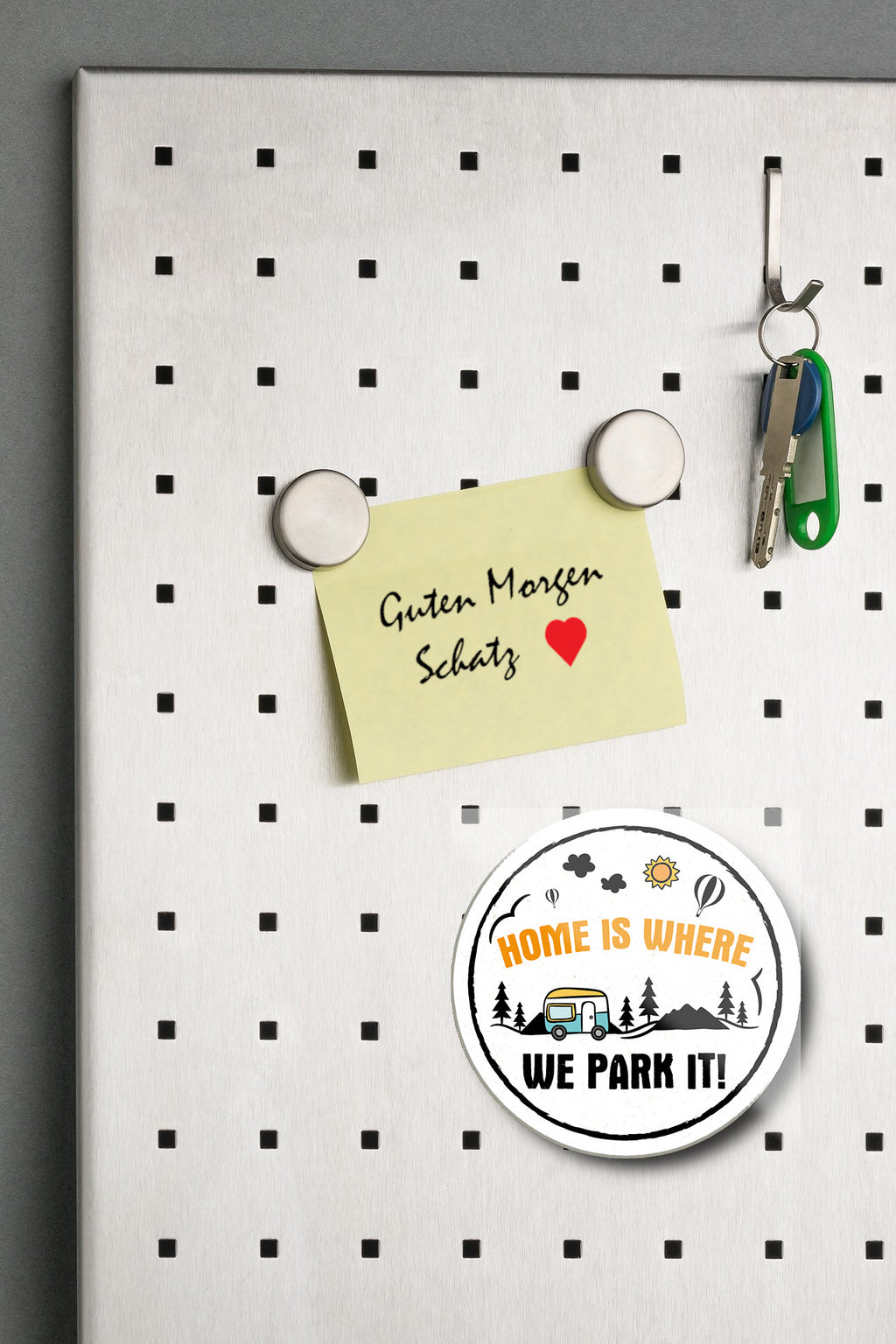 Magnet ''Home is where we park it'' 8x8x0,3cm