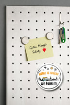 Magnet ''Home is where we park it'' 8x8x0,3cm