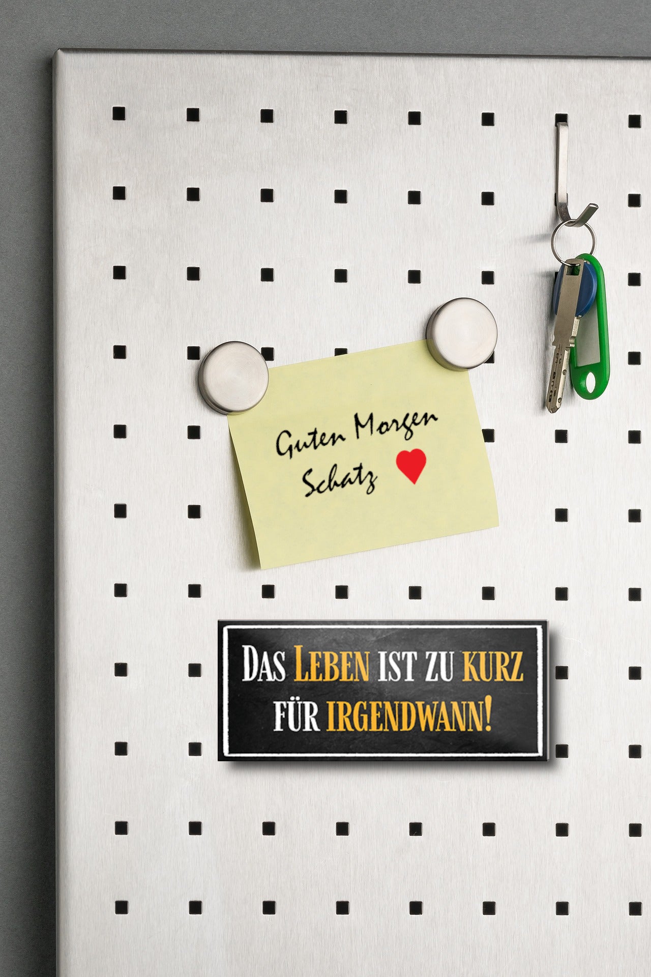 Magnet ''Das Leben ist zu kurz für irgendwann (schwarz)'' 9,3x4cm