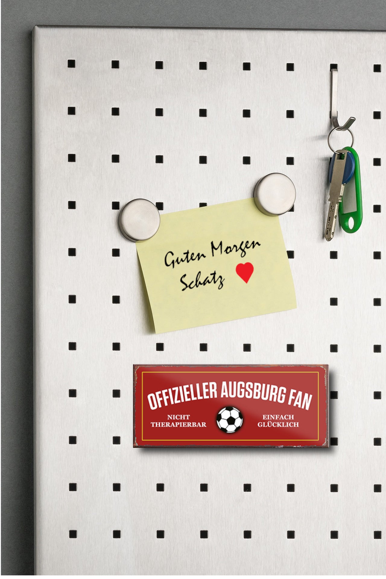 Magnet ''Offizieller Augsburg Fan'' 9,3x4cm