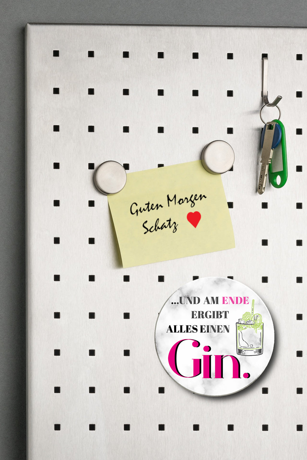 Magnet ''..und am Ende ergibt alles Gin'' 8x8x0,3cm