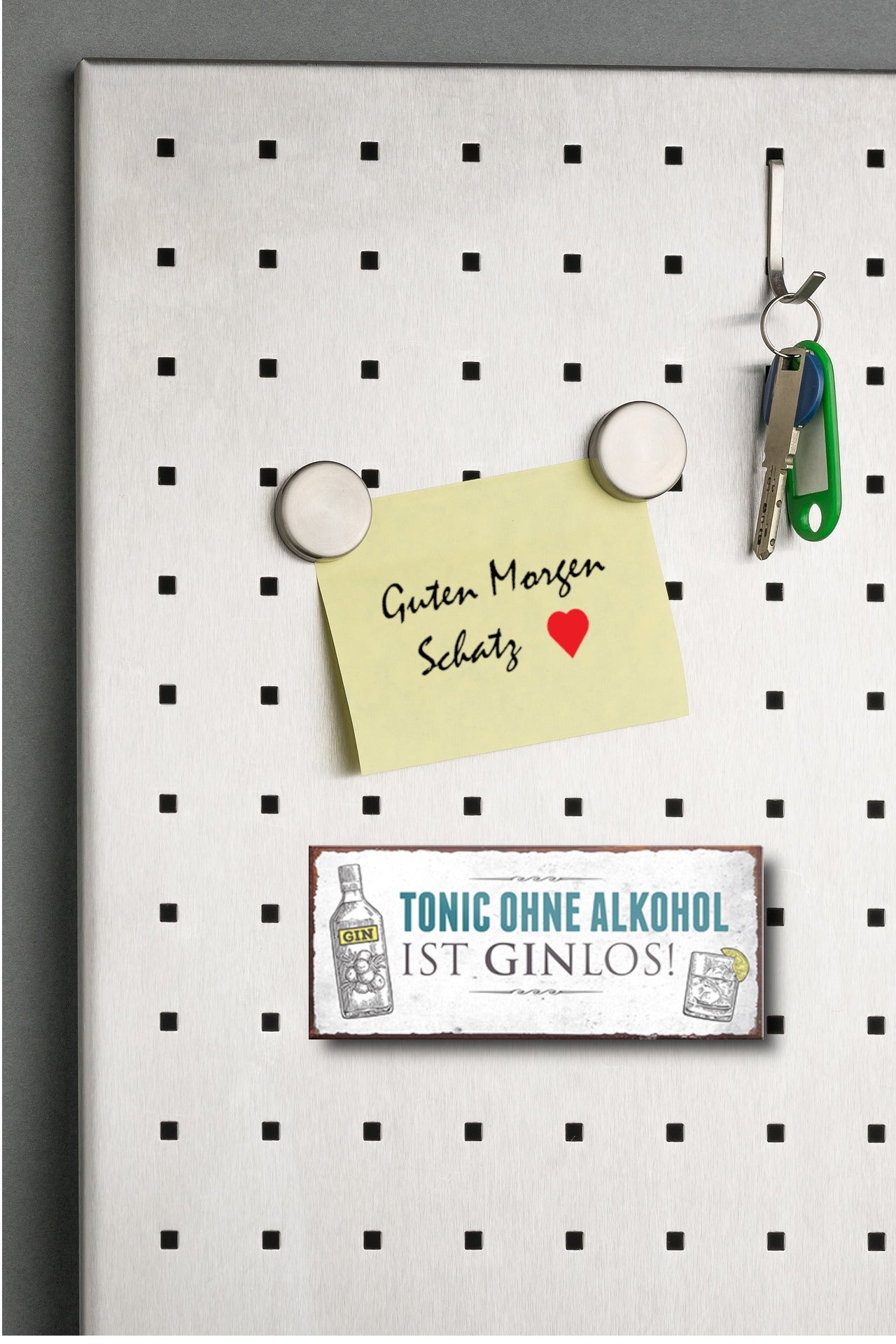 Magnet ''Tonic ohne Alkohol ist Ginlos'' 9,3x4cm