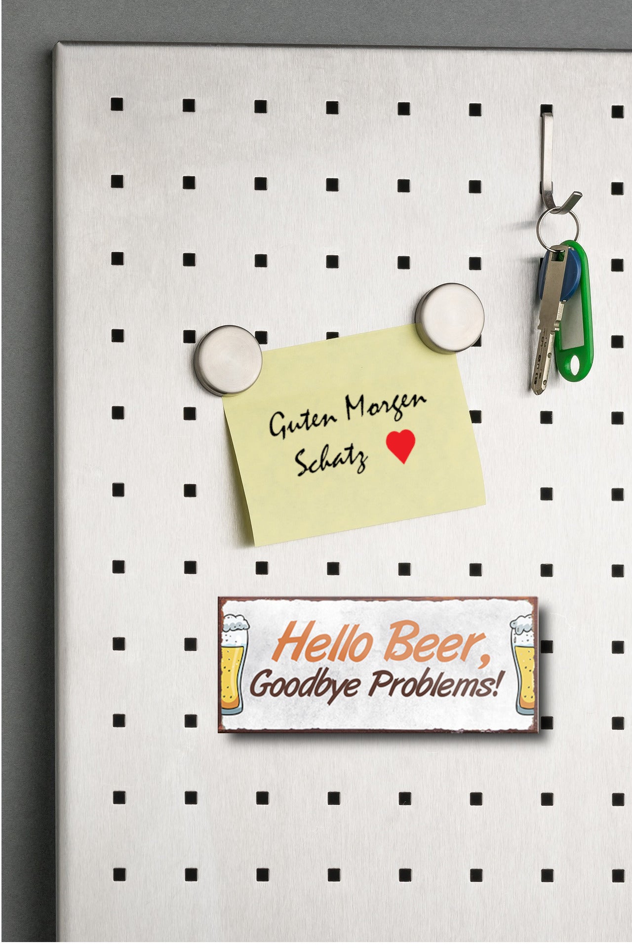 Magnet ''Hello Beer, Goodbye Problems'' 9,3x4cm