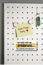 Magnet ''Ich achte sehr auf Ernährung was schmeckt wird gegessen'' 9,3x4cm