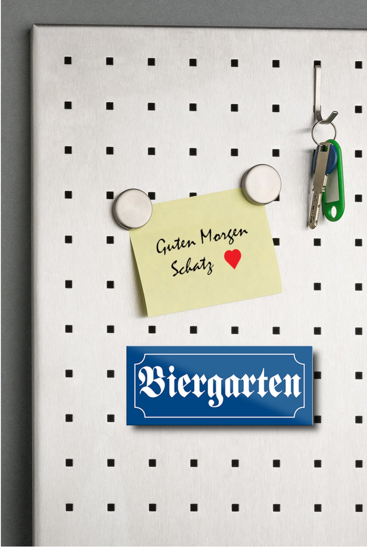 Magnet ''Biergarten (altdeutsch)'' 9,3x4cm