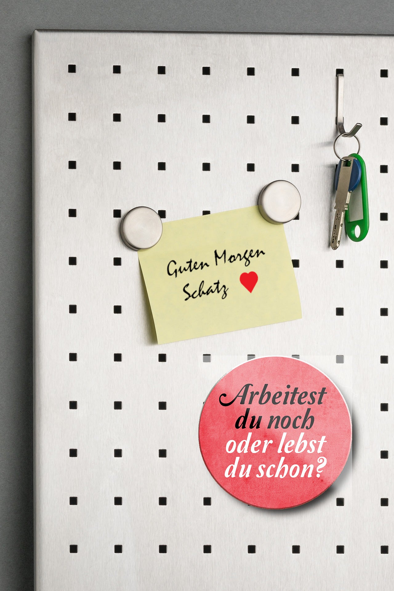 Magnet ''Arbeitest du noch oder lebst du schon'' 8x8x0,3cm
