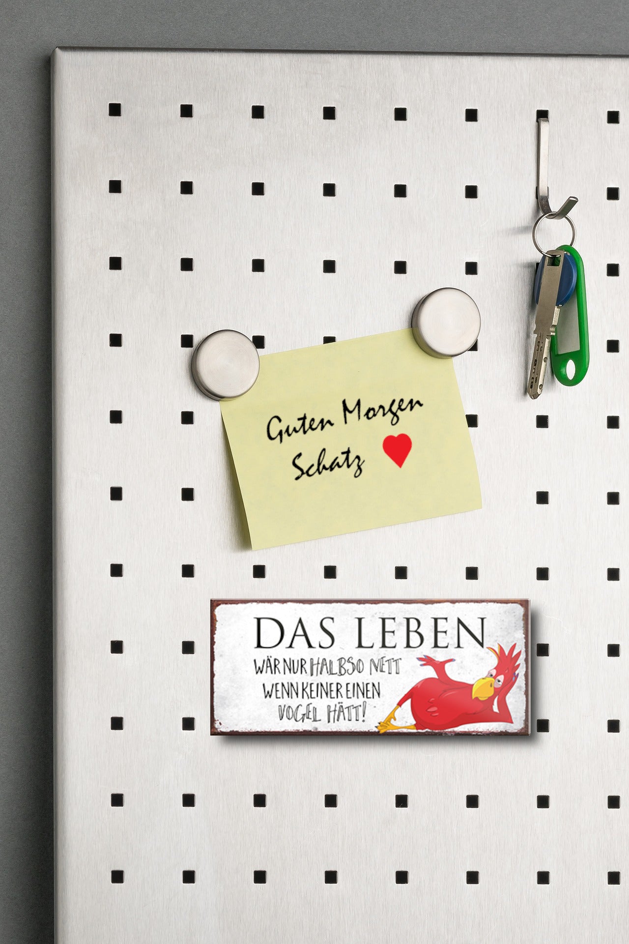 Magnet ''Das Leben wär halb so nett wenn keiner einen Vogel hätt'' 9,3x4cm