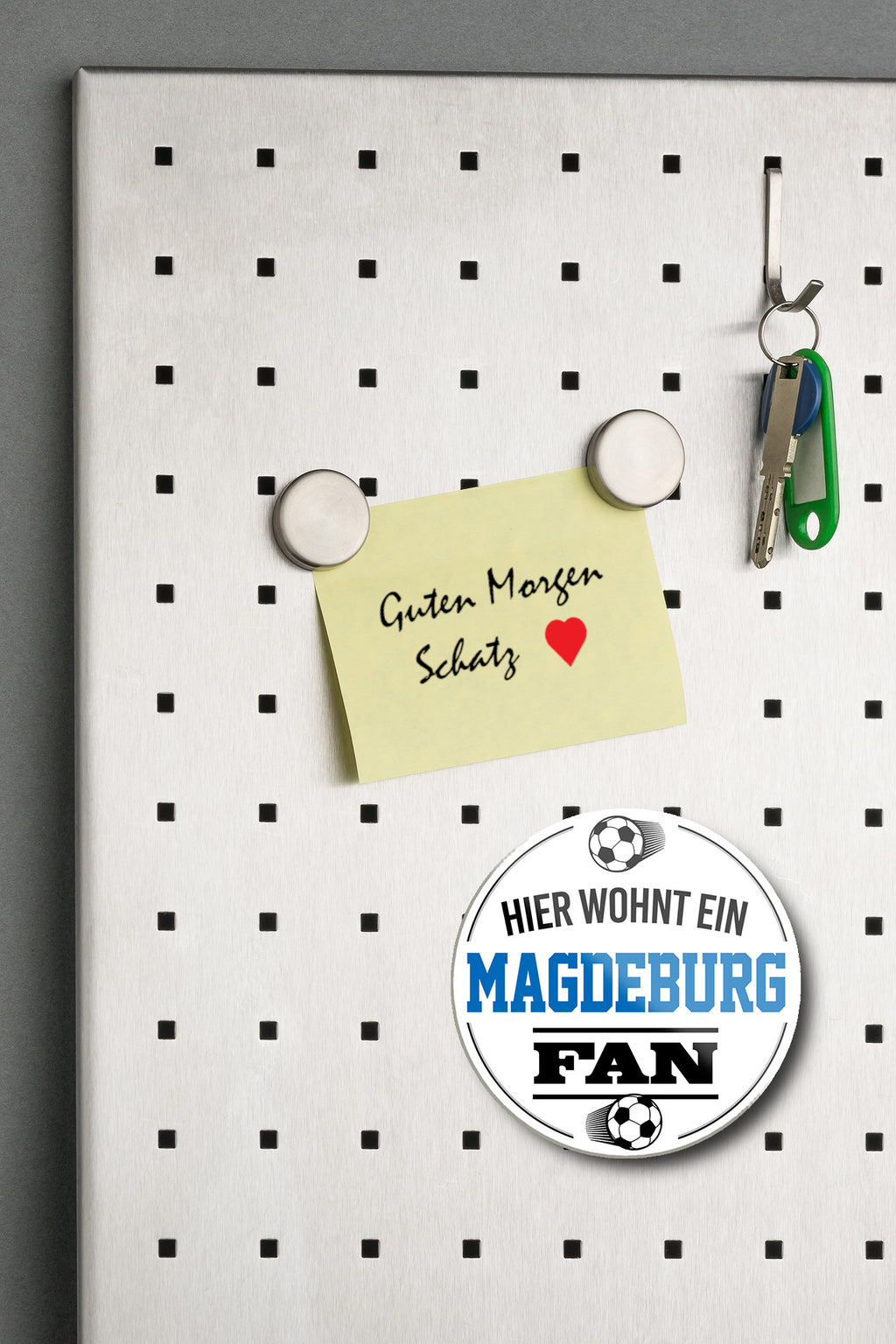 Magnet ''Magdeburg Fan'' 8x8x0,3cm
