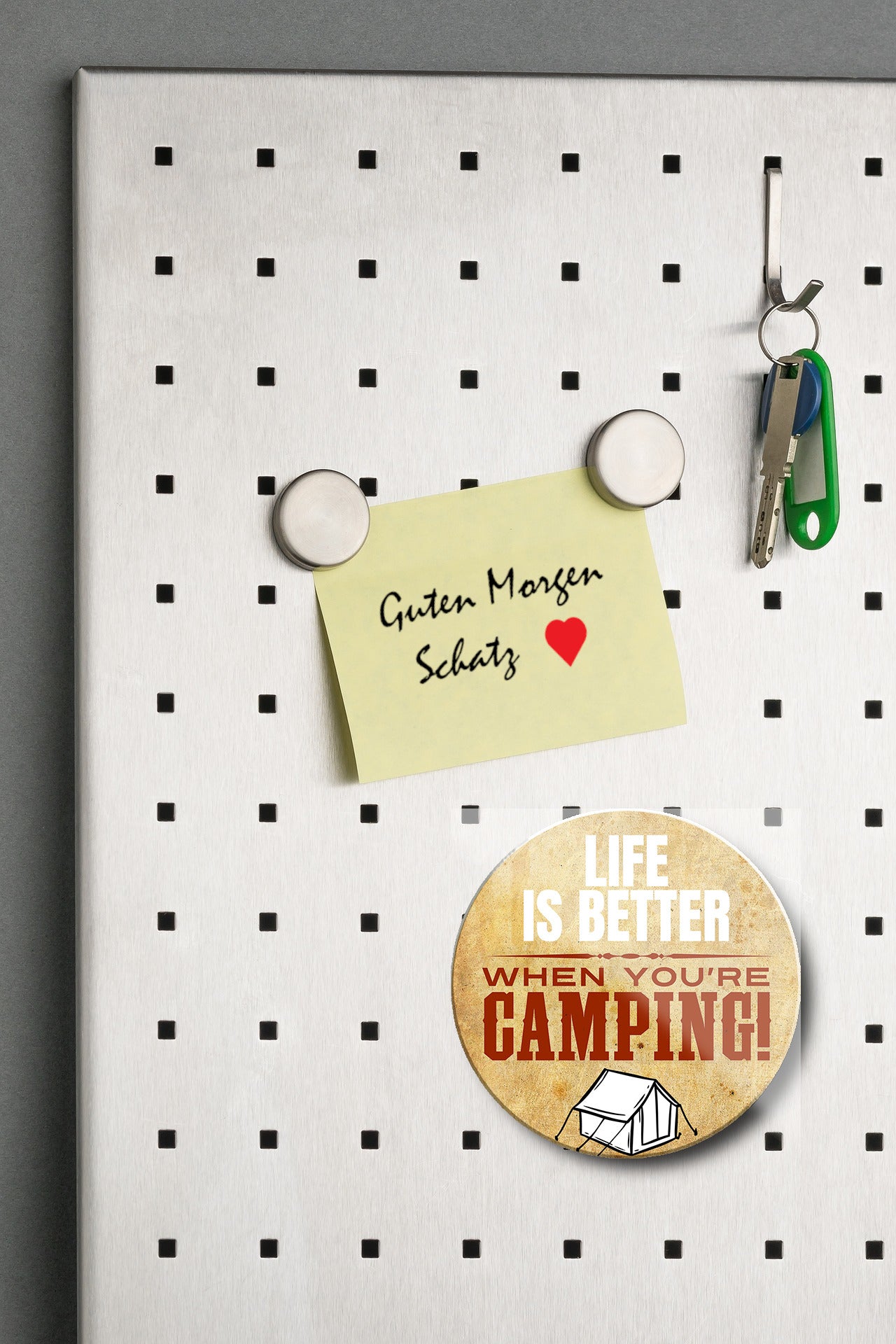 Magnet ''Life is better camping'' 8x8x0,3cm