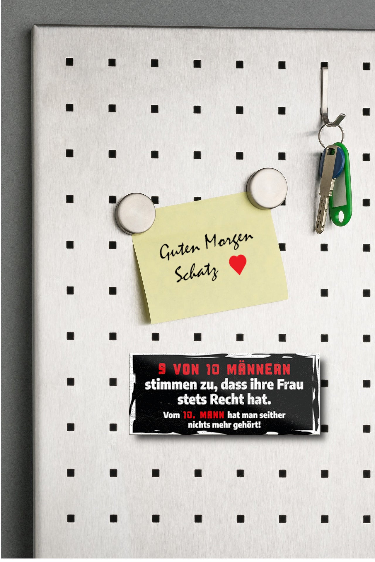 Magnet ''9 von 10 Männern stimmen zu, dass ihre Frau recht hat'' 9,3x4cm