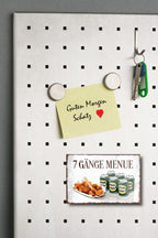 Magnet ''Sieben Gänge Menü'' 9x6x0,3cm