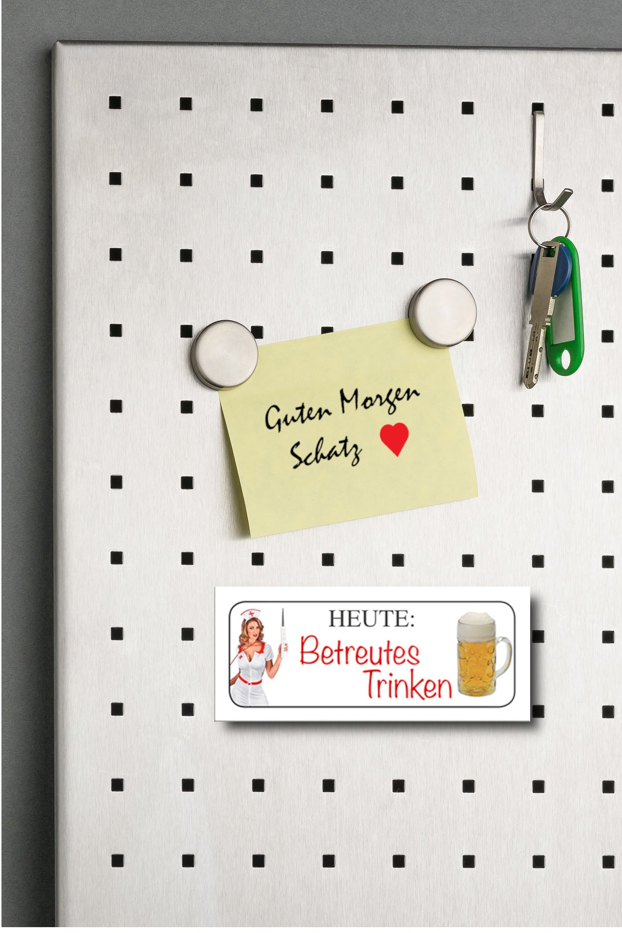 Magnet ''Heute Betreutes trinken'' 9,3x4cm