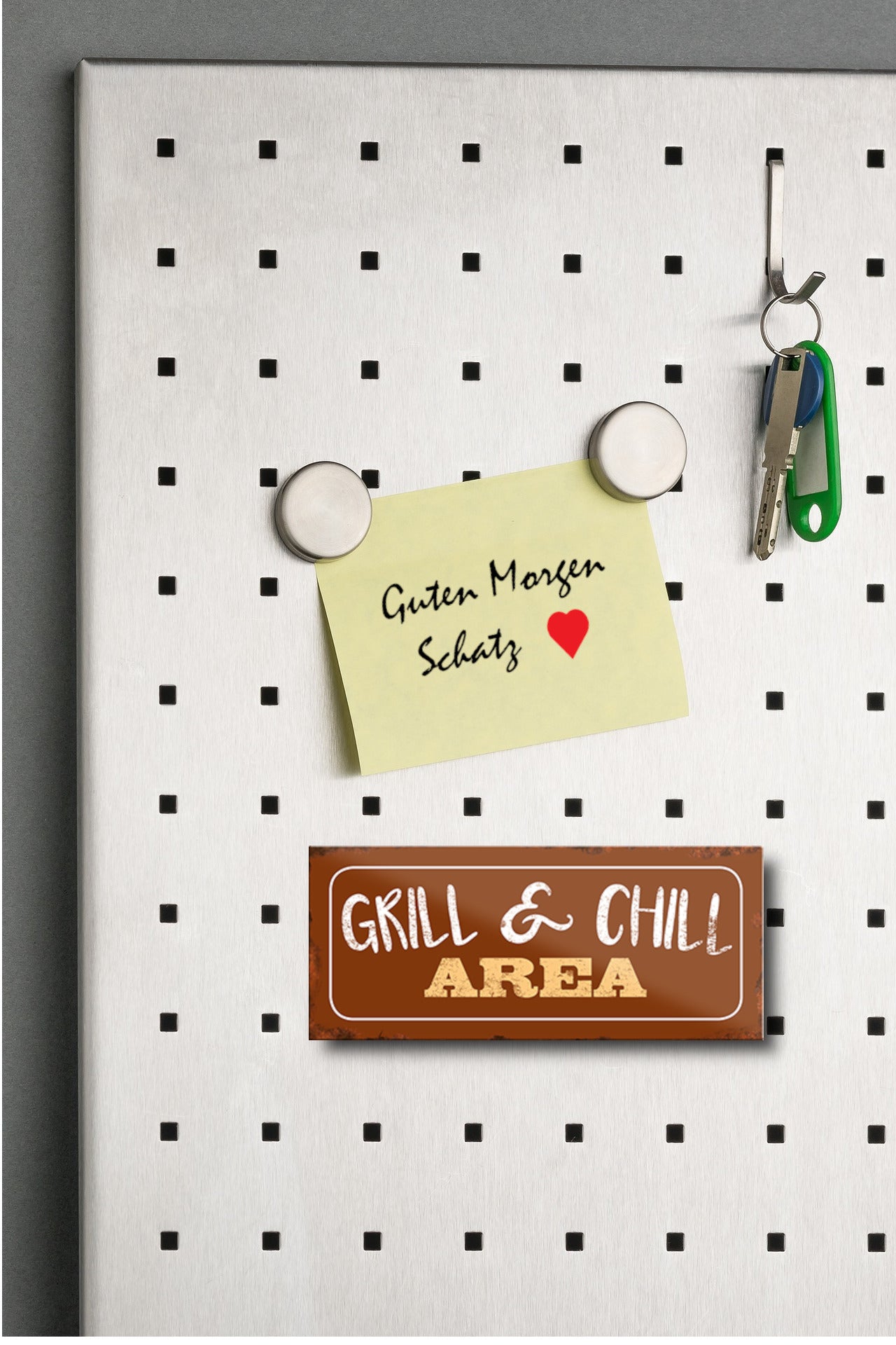 Magnet ''Grill & Chill Area'' 9,3x4cm