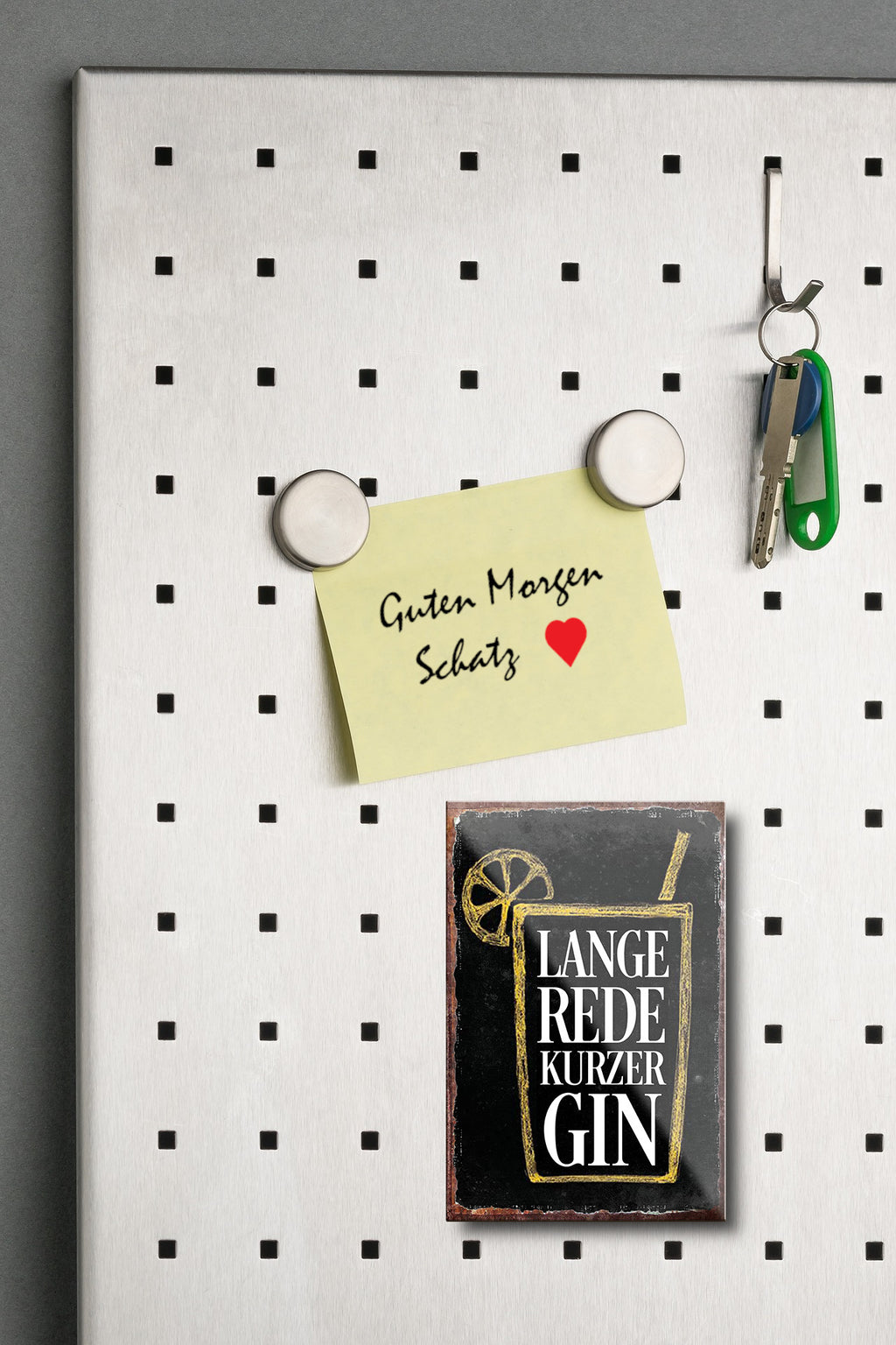 Magnet ''Lange rede kurzer Gin'' 9x6x0,3cm