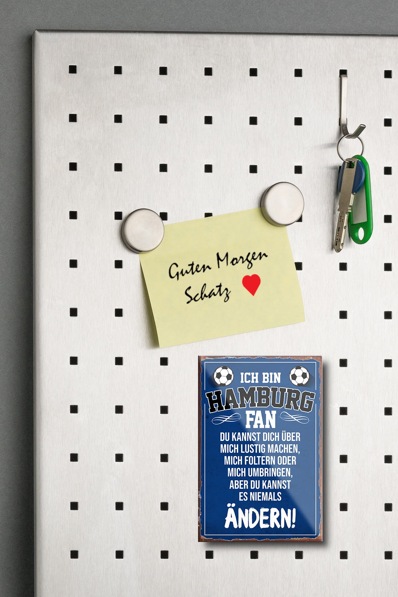 Magnet ''Hamburg Fan (schwarze schrift)'' 9x6x0,3cm