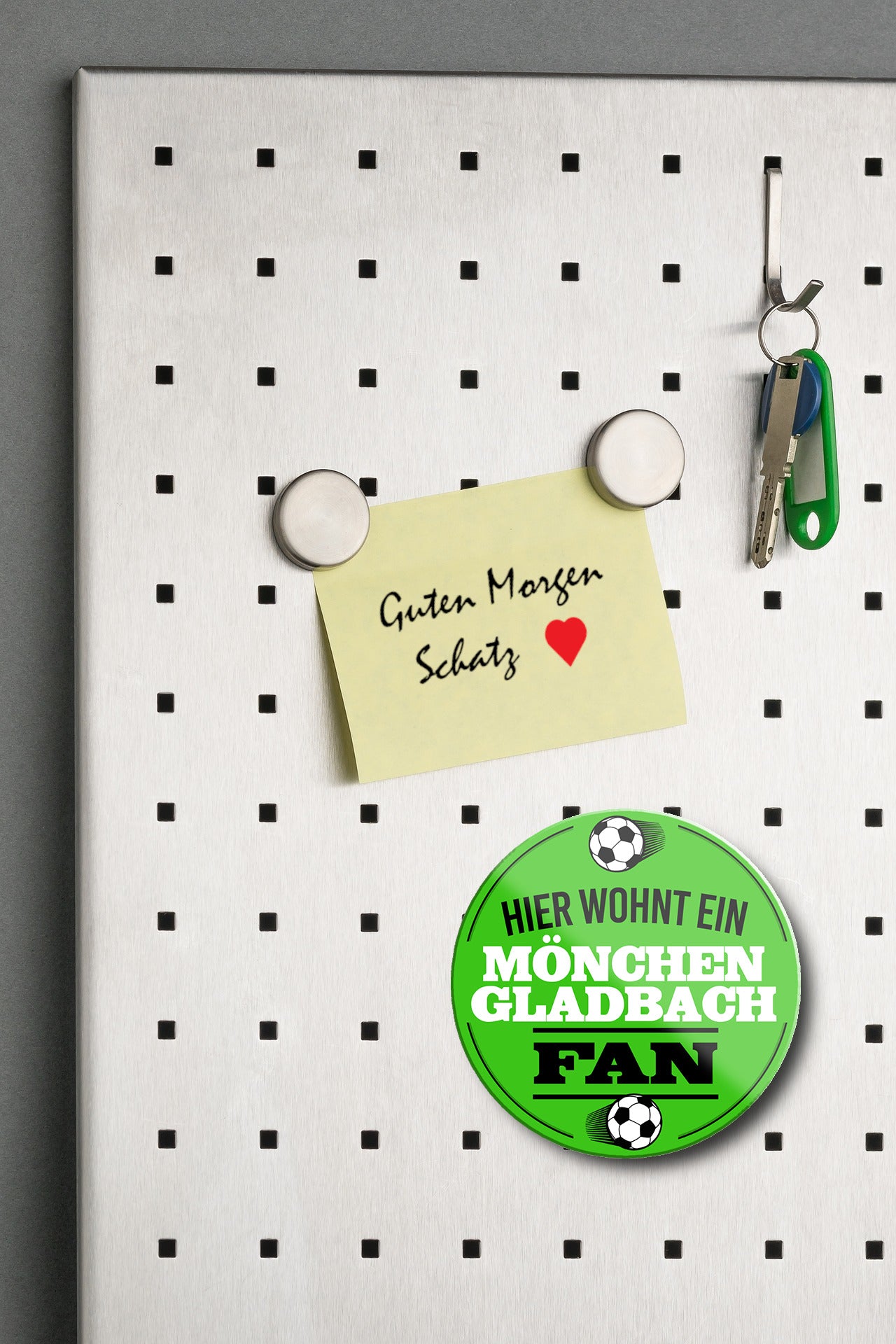 Magnet ''Mönchengladbach Fan'' 8x8x0,3cm
