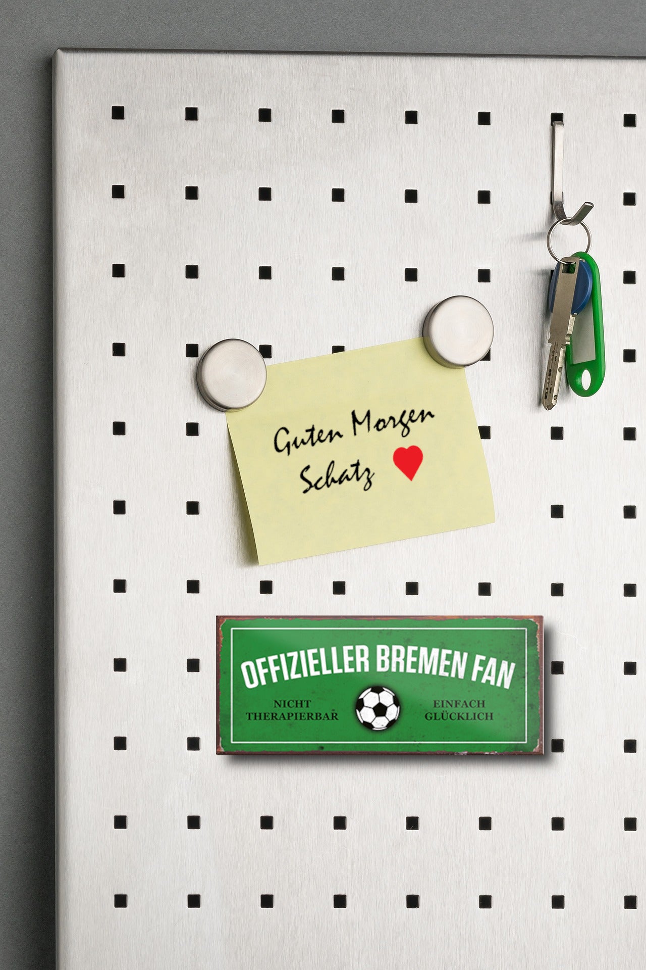 Magnet ''Offizieller Bremen Fan'' 9,3x4cm