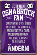 4252024216721 Schilderstore24 Schilderstore24 Blechschilder sind perfekt als Geschenk zu Weihnachten, Geburtstage, Feiern, Partys, Grillabende, Namenstag, Feiertag, Mädelsabend, Hochzeit. Jederzeit stilvoll im Wohnzimmer, Partykeller, Garage, Praxis, Büro, Café, Hauseingang Fußball Mannschaft Verein Bolzen Ball sport liga kicken stadion freizeit	 ''Osnabrück Fan ´20''		20x30cm