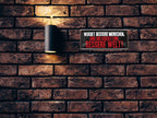 Blechschild ''Werdet bessere Menschen und ihr kriegt die bessere Welt'' 28x12cm