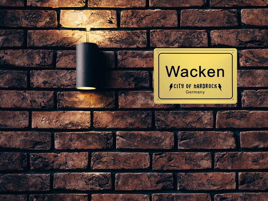 Tin sign "Wacken City of Hard Rock" 20x30cm