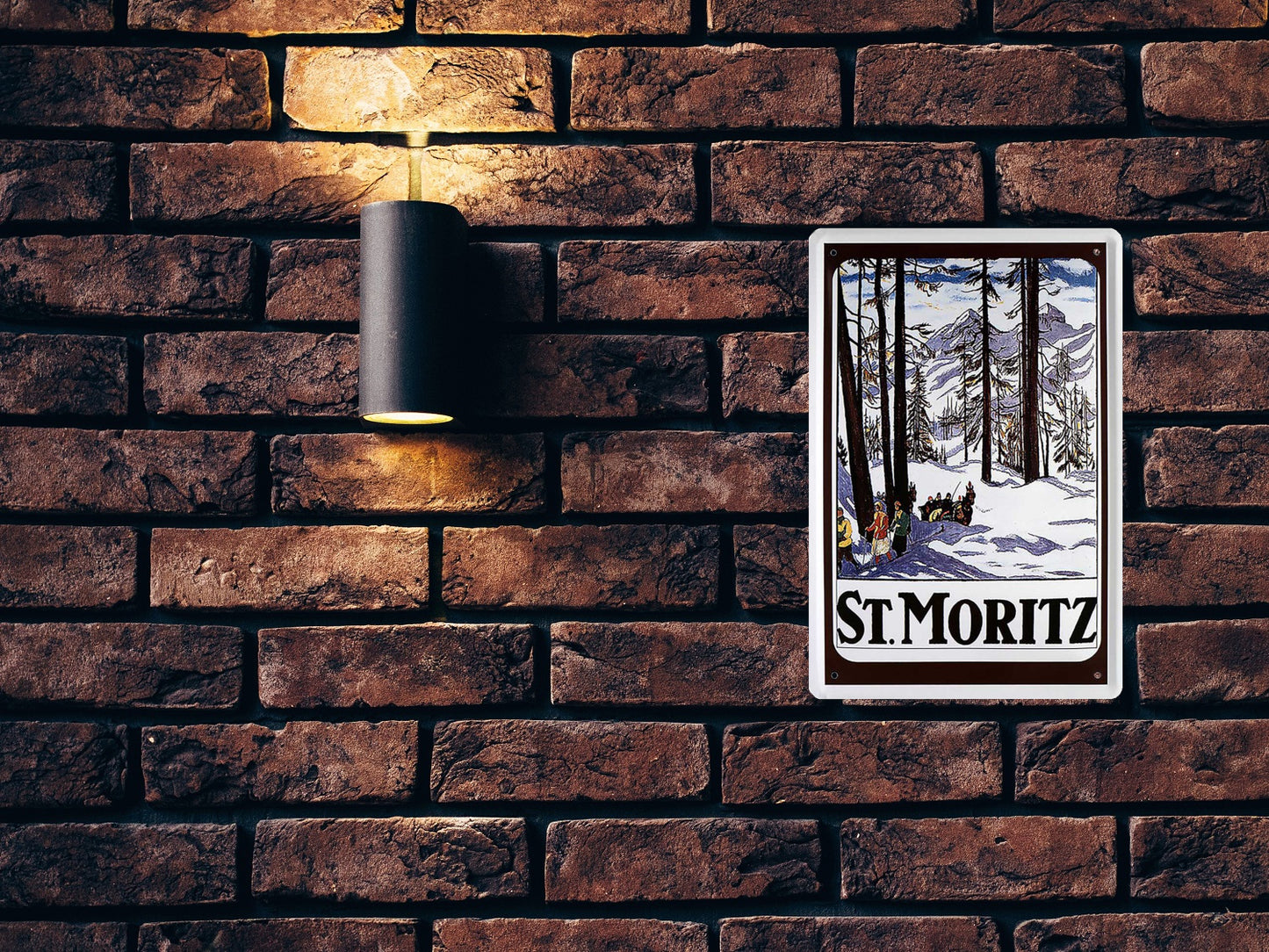 Tin Sign "St. Moritz'' 20x30cm