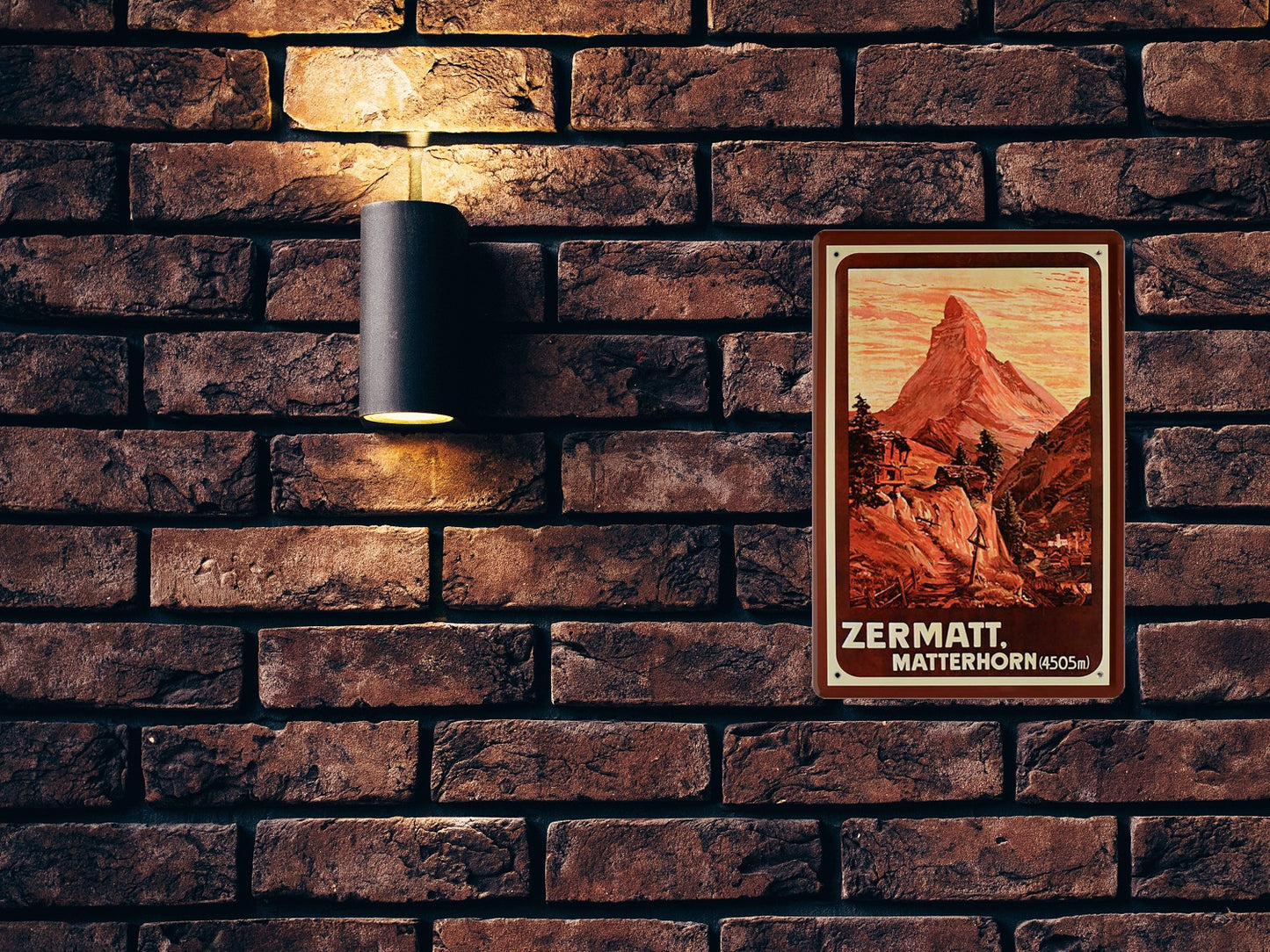 Blechschild ''Zermatt. Matterhorn'' 20x30cm