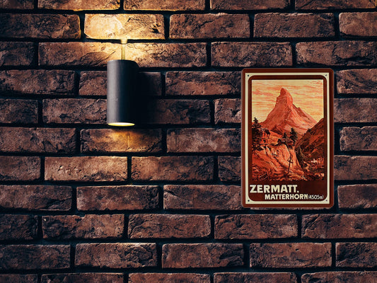 Tin sign "Zermatt. Matterhorn'' 20x30cm