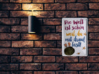 Blechschild ''Die Welt ist schön weil du drauf bist'' 20x30cm