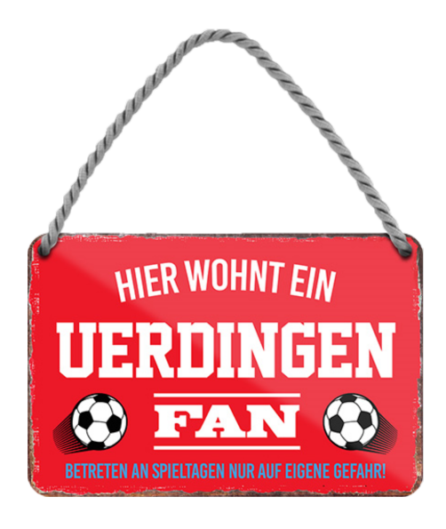 4252024204766	Schilderstore24 Blechschilder sind perfekt als Geschenk zu Weihnachten, Geburtstage, Feiern, Partys, Grillabende, Namenstag, Feiertag, Mädelsabend, Hochzeit. Jederzeit stilvoll im Wohnzimmer, Partykeller, Garage, Praxis, Büro, Café, Hauseingang Fußball Mannschaft Verein Bolzen Ball sport liga kicken stadion freizeit Schilderstore24 	 ''Uerdingen Fan''