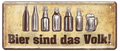 4252024222722 Schilderstore24 Schilderstore24 Blechschilder sind perfekt als Geschenk zu Weihnachten, Geburtstage, Feiern, Partys, Grillabende, Namenstag, Feiertag, Mädelsabend, Hochzeit. Jederzeit stilvoll im Wohnzimmer, Partykeller, Garage, Praxis, Büro, Café, Hauseingang Alkohol Kasten Bier Saufen Getränk Bier Alkohol schaumkrone promille hopfen	 ''Bier sind das Volk''		28x12cm