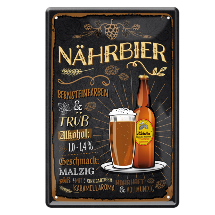 4252024214413	Schilderstore24 	 ''Nähbier'' Schilderstore24 Blechschilder sind perfekt als Geschenk zu Weihnachten, Geburtstage, Feiern, Partys, Grillabende, Namenstag, Feiertag, Mädelsabend, Hochzeit. Jederzeit stilvoll im Wohnzimmer, Partykeller, Garage, Praxis, Büro, Café, Hauseingang Alkohol Kasten Bier Saufen Getränk Bier Alkohol schaumkrone promille hopfen