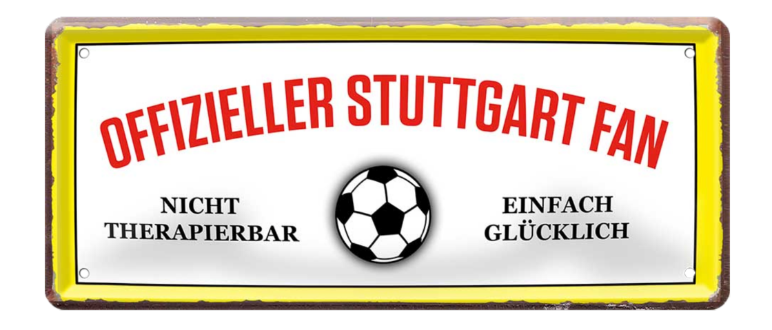 4252024227604	Schilderstore24 Blechschilder sind perfekt als Geschenk zu Weihnachten, Geburtstage, Feiern, Partys, Grillabende, Namenstag, Feiertag, Mädelsabend, Hochzeit. Jederzeit stilvoll im Wohnzimmer, Partykeller, Garage, Praxis, Büro, Café, Hauseingang Fußball Mannschaft Verein Bolzen Ball sport liga kicken stadion freizeit Schilderstore24 	 ''Offizieller Stuttgart Fan''
