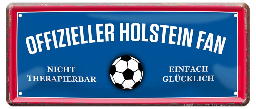 4252024227499	Schilderstore24 Blechschilder sind perfekt als Geschenk zu Weihnachten, Geburtstage, Feiern, Partys, Grillabende, Namenstag, Feiertag, Mädelsabend, Hochzeit. Jederzeit stilvoll im Wohnzimmer, Partykeller, Garage, Praxis, Büro, Café, Hauseingang Fußball Mannschaft Verein Bolzen Ball sport liga kicken stadion freizeit Schilderstore24 	 ''Offizieller Holstein Fan''