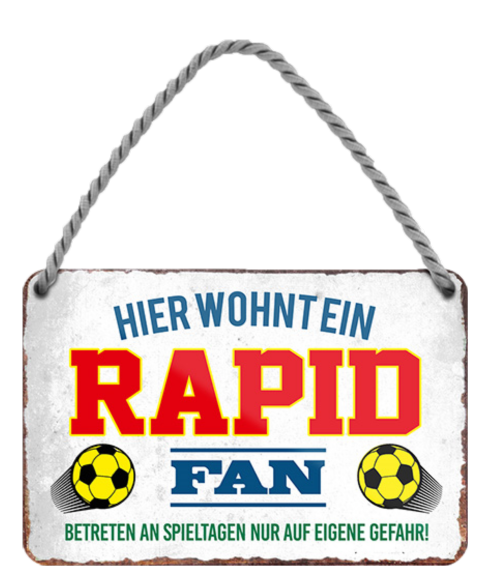 4252024204117	Schilderstore24 Blechschilder sind perfekt als Geschenk zu Weihnachten, Geburtstage, Feiern, Partys, Grillabende, Namenstag, Feiertag, Mädelsabend, Hochzeit. Jederzeit stilvoll im Wohnzimmer, Partykeller, Garage, Praxis, Büro, Café, Hauseingang Fußball Mannschaft Verein Bolzen Ball sport liga kicken stadion freizeit Schilderstore24 	 ''Rapid Fan''
